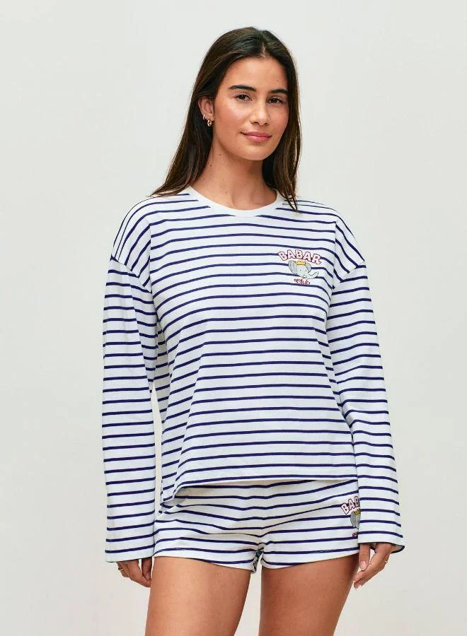 UNDIZ Babar cotton striped shorts