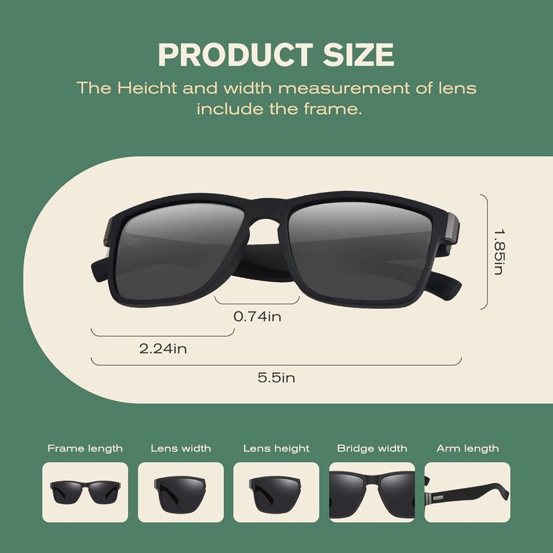 Perkanion Polarized Sunglasses UV400 Protection Classic Designer Fashion Sun Glasses for Men Women - Image 4