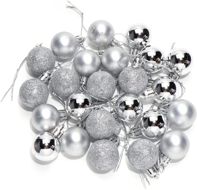 Partunay Pack of 36 Pcs Red Golden Silver Ball Christmas Xmas Tree Hanging Ornaments Xmas Christmas Decoration Item Christmas Ornaments - Image 2