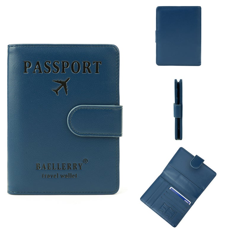 Baellerry Multifunctional RFID Passport Holder with Magnetic Snap for Business Travel - Image 1