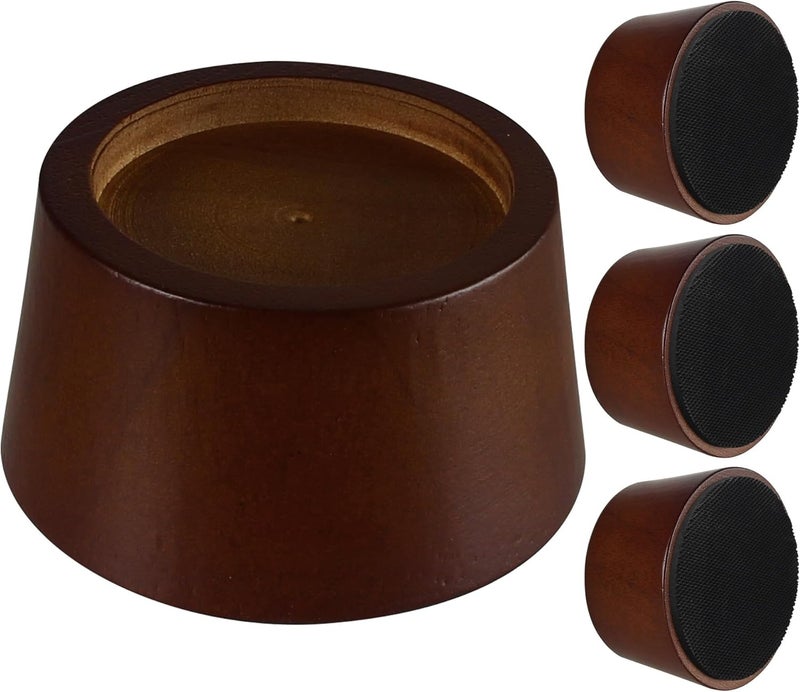 OneDream Wood Bed Furniture Risers Blocks - 2 inch Set of 4 Bed Risers, Heavy Duty Solid Wood Round Risers, Sofa Riser with Non-Slip Pad, Create Storage Space and Easy Cleaning for The Sweeper - Image 1