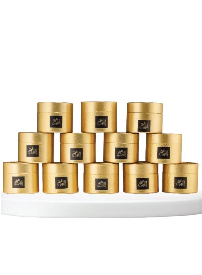 عاشق العود بخور عود الذهب 12قطعةبوزن 10جرام للقطعة