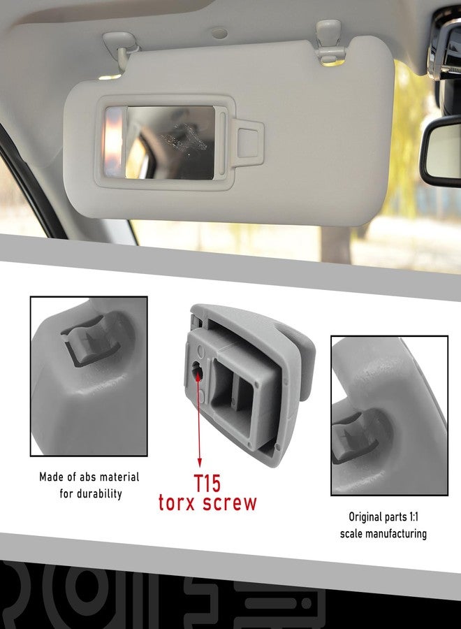 Ohleats 2 PCS Sun Visor Support Clip Retainer, OE 95994975 95994976 Sun Visor Hook Clip Replacement, Anti Vibration Sun Visor Bracket Holder for Cruze Spark Verano, Car Accessories (Gray) - Image 3