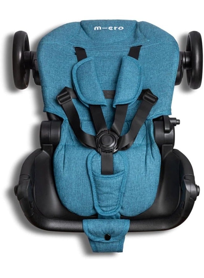 Micro STROLLER TRIKE Plus |360 degree rotating seat|5-point safety belt | Front swivel wheels | Seat reclination |Aqua - Image 2