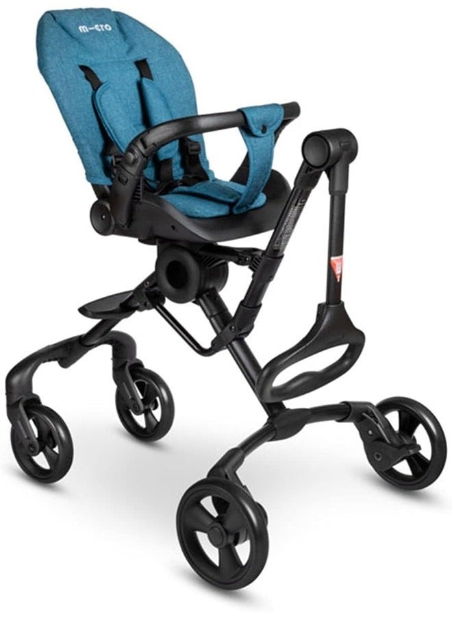 Micro STROLLER TRIKE Plus |360 degree rotating seat|5-point safety belt | Front swivel wheels | Seat reclination |Aqua - Image 4