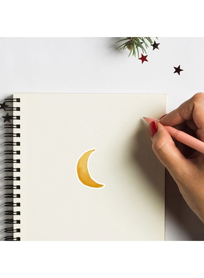 GUVSPTI Moon Stickers 1in for Scrapbooking, Arts, Craft, Kids DIY, Journals 80-Pack - Image 3