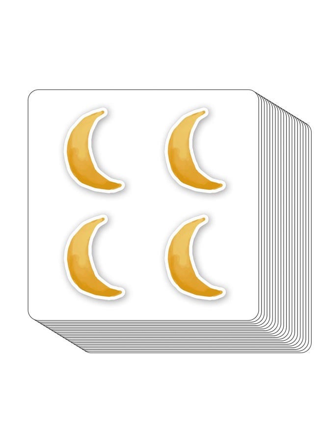 GUVSPTI Moon Stickers 1in for Scrapbooking, Arts, Craft, Kids DIY, Journals 80-Pack - Image 1