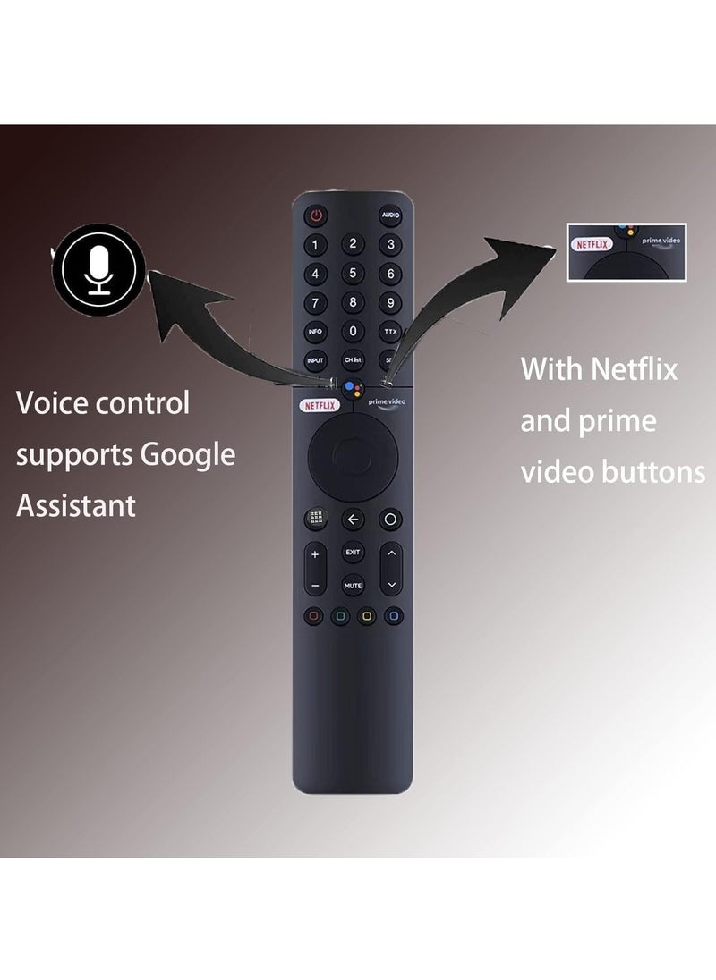 Remote Control for Xiaomi TV P1 P1E Q1 Q1E with Bluetooth and Voice Control Compatible with Mi TV P1/P1E/Q1/Q1E with battery