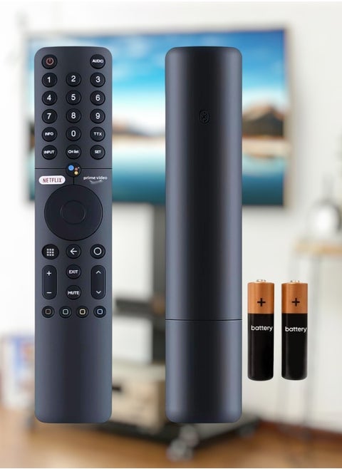 Remote Control for Xiaomi TV P1 P1E Q1 Q1E with Bluetooth and Voice Control Compatible with Mi TV P1/P1E/Q1/Q1E with battery