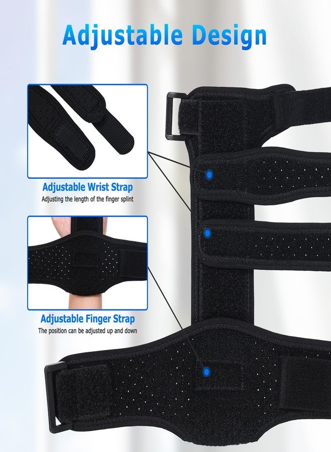 Fanwer 2 Finger Splint, Reversible Trigger Finger Splint, Adjustable Length Finger Brace, Knuckle Straightening Immobilizer for Broken Finger, Arthritis, Mallet Finger, Sprains, Tendonitis - Image 4