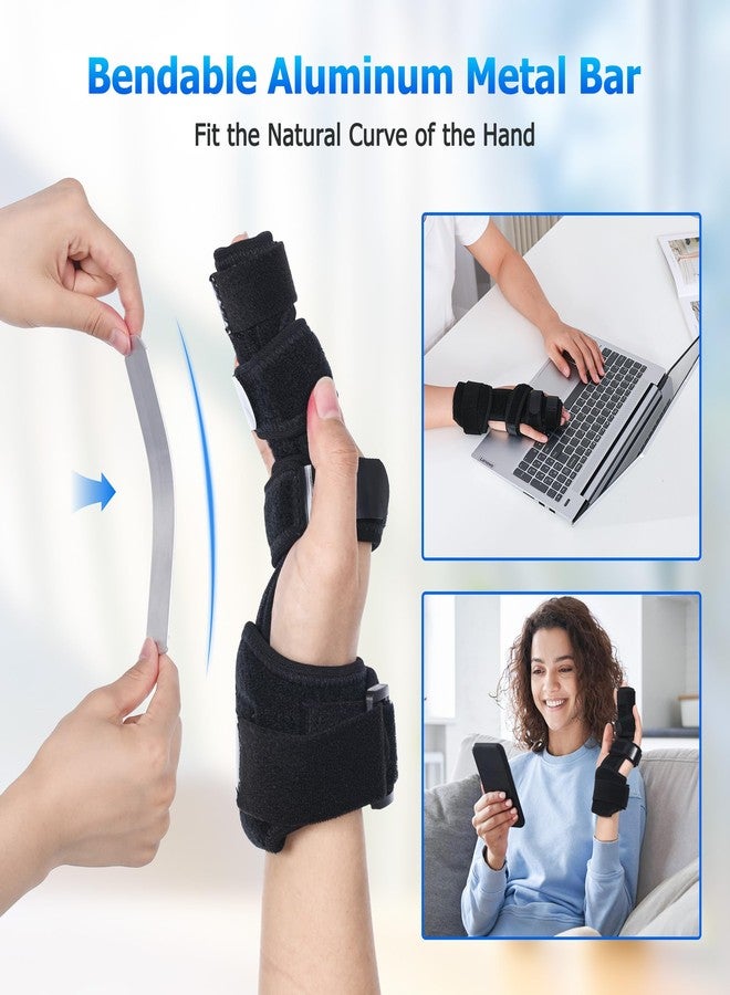 Fanwer 2 Finger Splint, Reversible Trigger Finger Splint, Adjustable Length Finger Brace, Knuckle Straightening Immobilizer for Broken Finger, Arthritis, Mallet Finger, Sprains, Tendonitis - Image 5