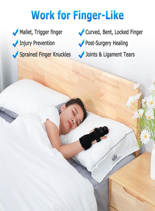 Fanwer 2 Finger Splint, Reversible Trigger Finger Splint, Adjustable Length Finger Brace, Knuckle Straightening Immobilizer for Broken Finger, Arthritis, Mallet Finger, Sprains, Tendonitis - Image 3