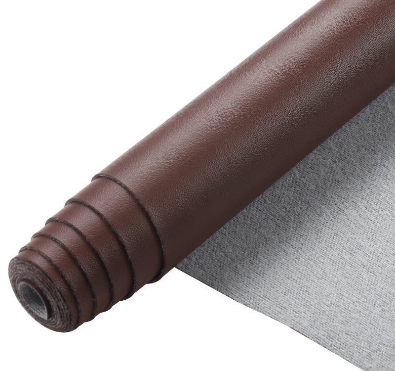 Picheng Smooth Solid Color Faux Leather Sheets 13.8"X53"(35cmX135cm),Soft Faux Leather Roll Very Suitable for Making Crafts,Leather Earrings, Bows,Sewing DIY Projects (Dark Brown) - Image 2
