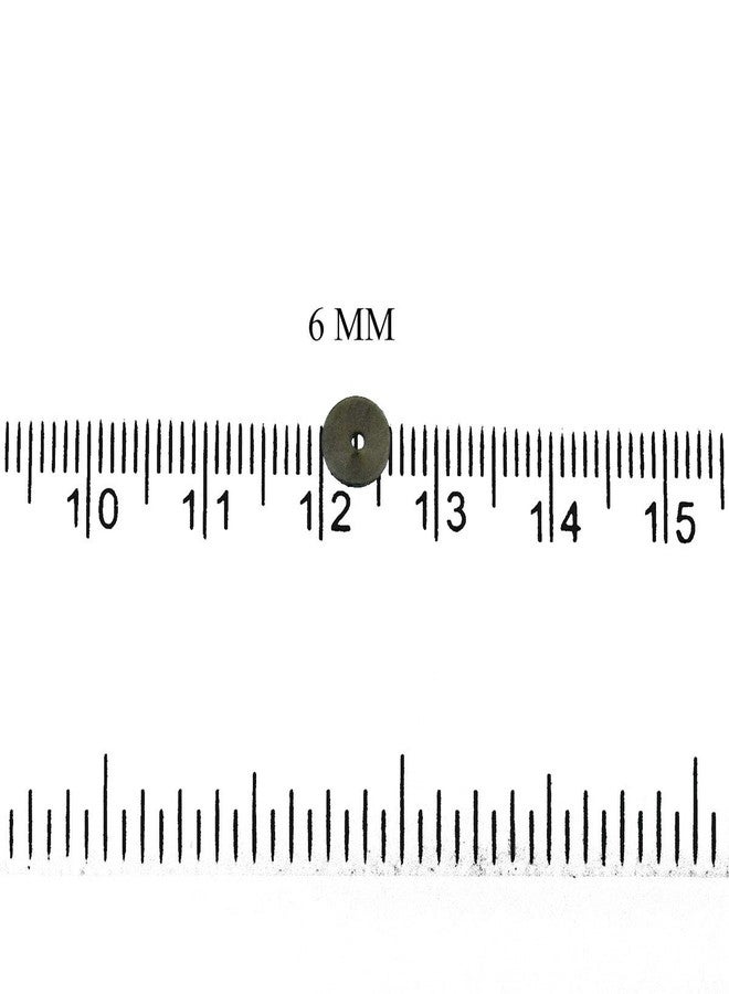 Embroiderymaterial Round Shape Centre Hole Sequins Metal Sequins for Craft and Embroidery Purpose 100gm (Gunmetal Color, 6MM) - Image 2