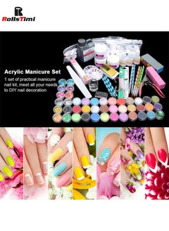RollsTimi  Acrylic Powder Shiny Glitter Nail Art Decoration, Professional DIY Nail Kit Nail Art Tools Combo Set Gel Nail Art Kit Nail Tools Supplies  - Image 5