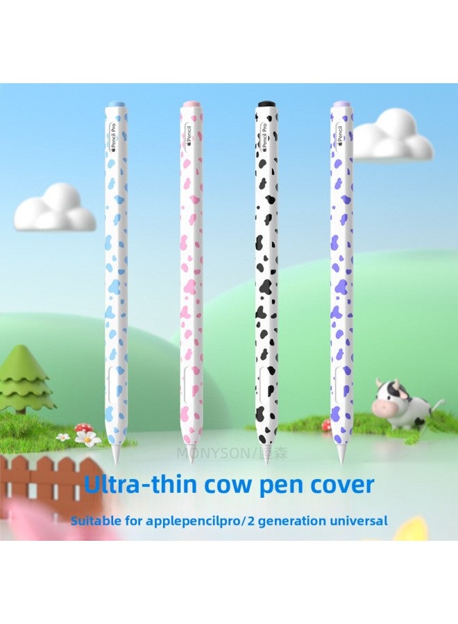For Apple For Applepencil Pro Protective Case Pencilpro Silicone Milk Pattern Pen Case Second Generation Universal-Color:【black】 Pen Cover-Applicable Model:For Apple Pencil Pro/2nd Generation Universal - Image 2