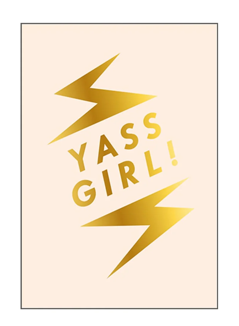 Pigment Yass Girl Greeting Card Birthday Or General