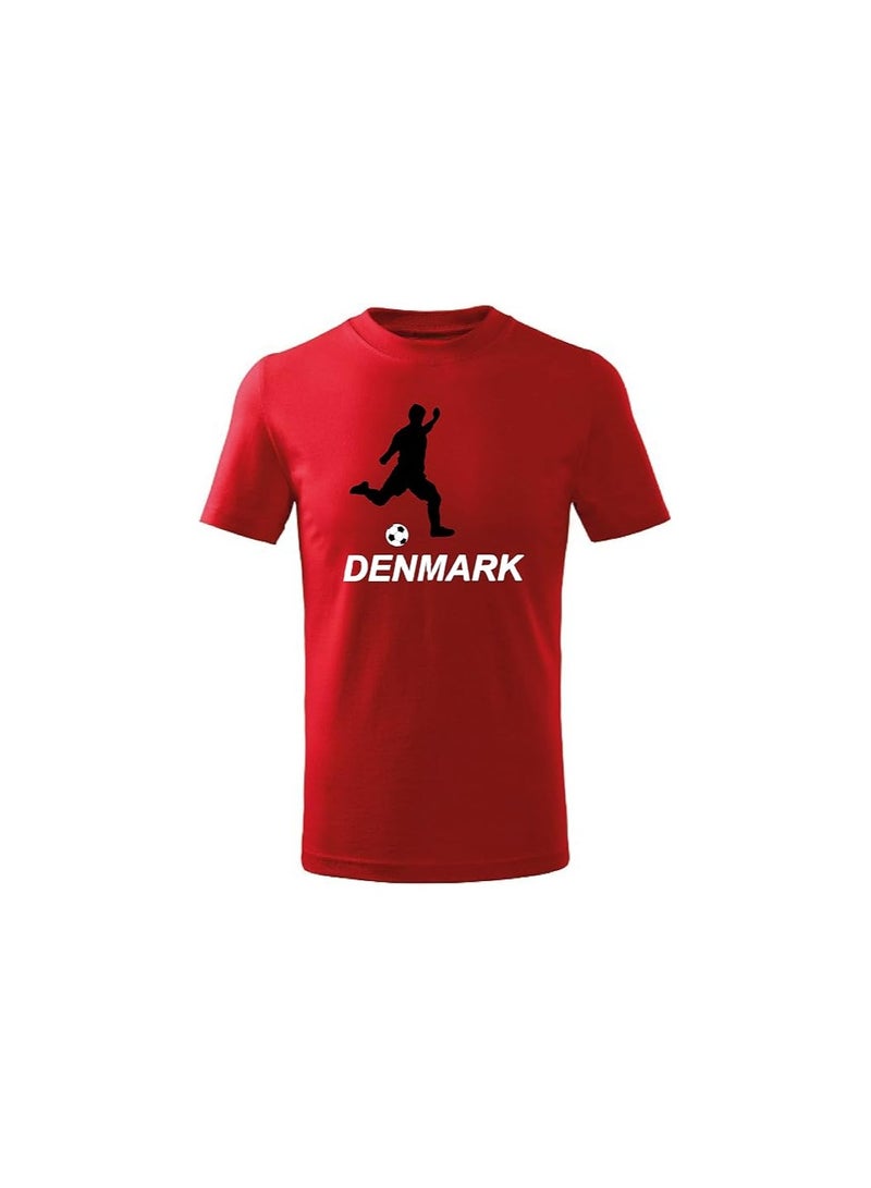 Denmark Football Team World Fans printed T-shirts Supporting The Team Football Team Jersey T shirts For Men | Women | Kids to Win The Cup - Image 1