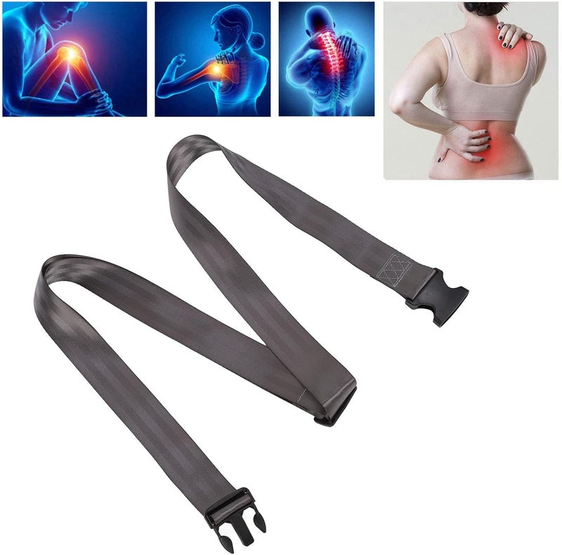 klarako Mobilization Belt, Stretching Strap, Portable Hinged Walking Belt Physical Belt Stretching Strap Joint Mobilization Band Mobilization Belt (Grey) - Image 5