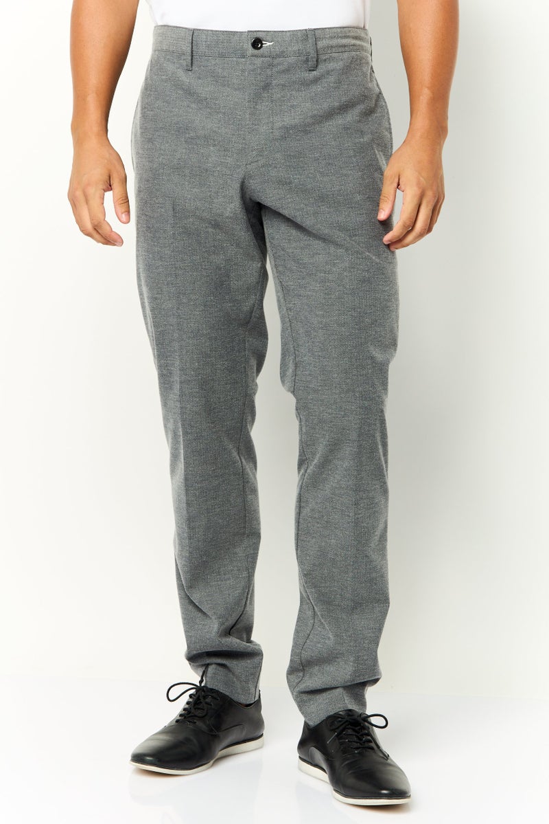 GANT Men Heather Stretchable Chino Pants, Grey - Image 1