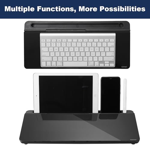 TSJ OFFICE Desktop Whiteboard Dry-Erase-Board - Computer Keyboard Stand White Board Surface Pad with Drawer, Desk Organizers with Accessories for Office, Home, School Supplies - Complete Black - Image 5