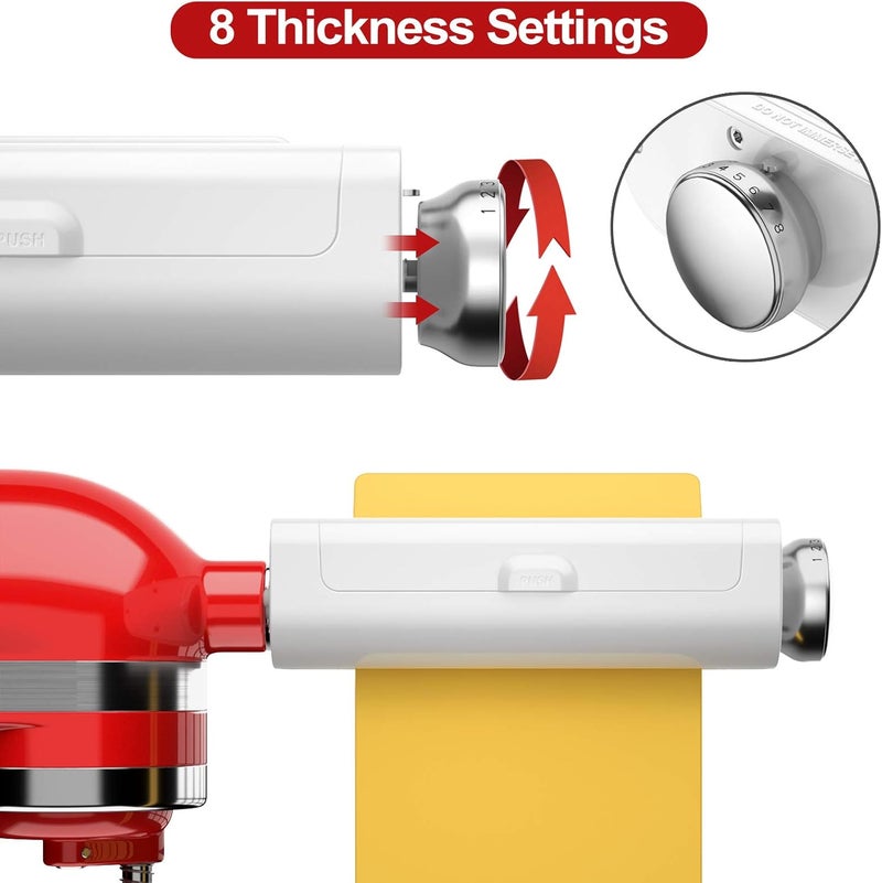 RETHONE Pasta Maker Attachment for KitchenAid Stand Mixers -3 in 1 Set Pasta Attachments includes Pasta Roller, Spaghetti Fettuccine Cutter, Pasta Machine Attachment Accessories for KitchenAid - Image 4