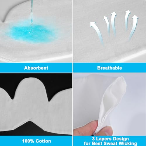 KimYoung Brushed Cotton on Both Sides - Bra Liners for Sweating Rash Breast Sweat Liner Cotton Pads – 6PCS (Large) - Image 3