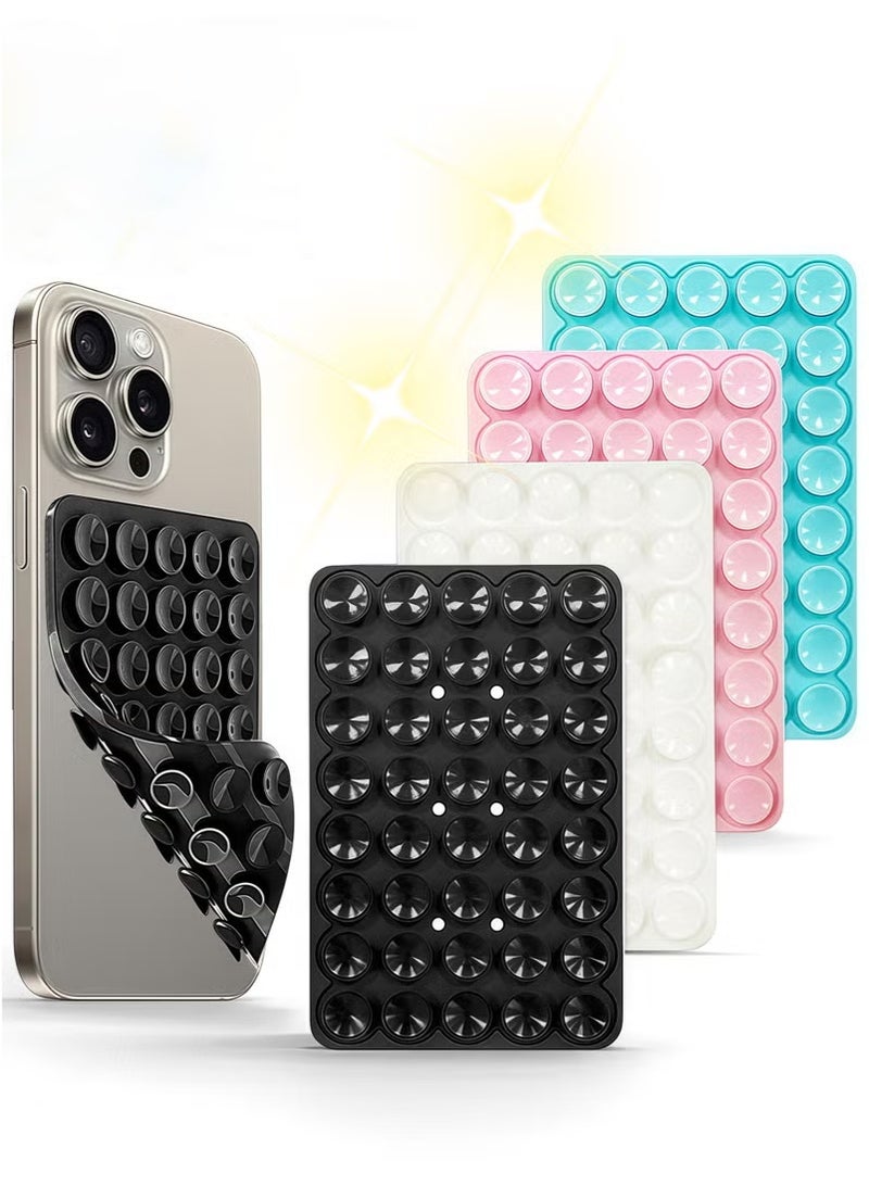 4-Pack Premium Double-Sided Silicone Suction Phone Mount – Innovative Hands-Free Holder with Strong Grip for Selfies and Videos, Non-Slip - Image 1