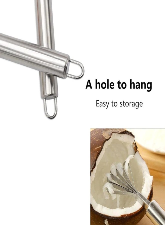 جيلوكيبو مبشرة ومكشطة لجوز الهند من الفولاذ المقاوم للصدأ، أداة متعددة الأغراض لتقشير جلد وقشور السمك للمطبخ (عبوة من 3 قطع) - Image 5