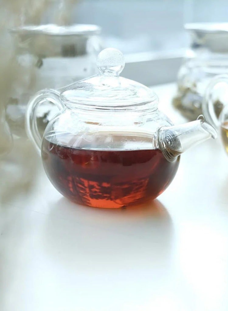 Hario Asian Glass Tea Pot with Lid, Round - 180ml - Image 3