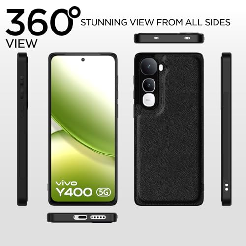 Pikkme Back Cover for Vivo Y400 5G | Full Camera Protection, Raised Edges & Super Soft-Touch Bumper Case (Black) - Image 4