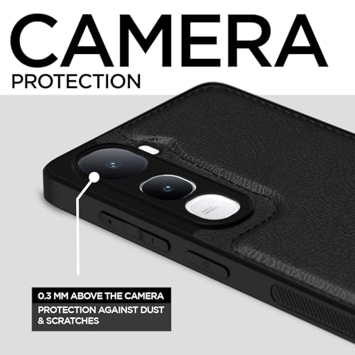 Pikkme Back Cover for Vivo Y400 5G | Full Camera Protection, Raised Edges & Super Soft-Touch Bumper Case (Black) - Image 3