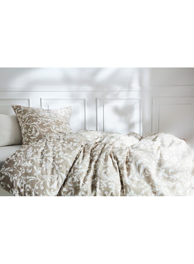 إيروريكس غطاء لحاف و2 كيس وسادة بيج/أبيض 240X220/50X80 سم - Image 4