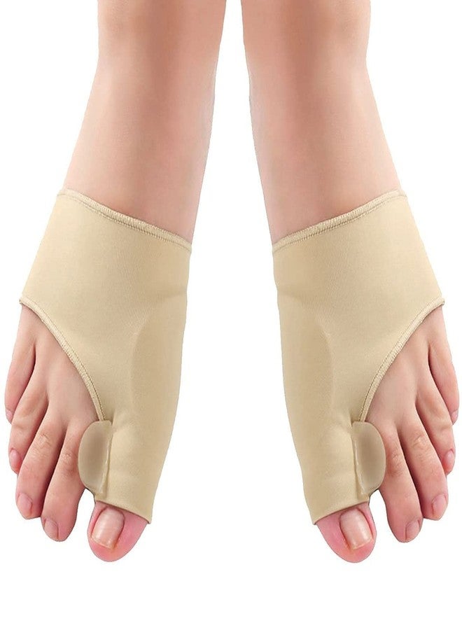 Trujve 1 Pair Unisex Bunion Corrector Washable Silicone Gel Pad Toe Separator with Relief Gel Pad Cushion, Toe Brace, Spacers, Fits with Shoe and Socks for Men and Women - Image 1