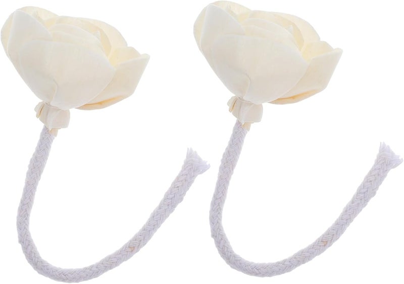 Healeved 2pcs Replaceable Essential Oil Diffuser Flower Heads Cotton Rope Faux Flower for Home Office and Hotel Fragrance Ambiance Lightweight Durable Design for Versatile Use - Image 1