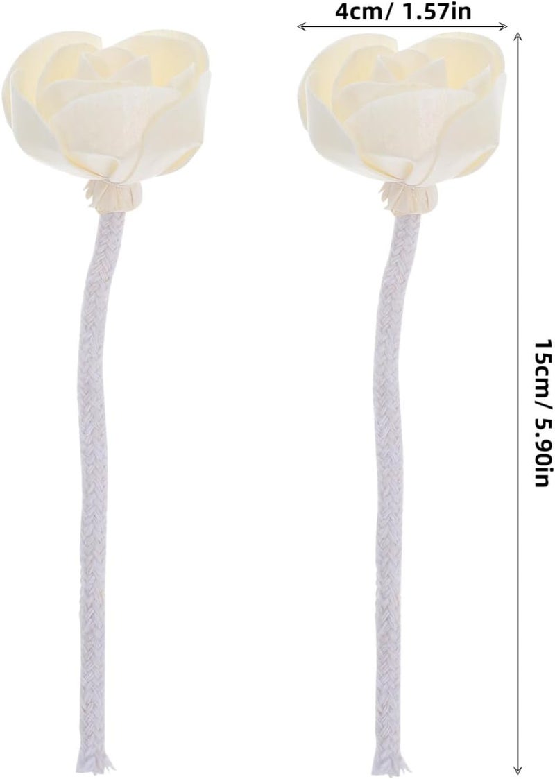 Healeved 2pcs Replaceable Essential Oil Diffuser Flower Heads Cotton Rope Faux Flower for Home Office and Hotel Fragrance Ambiance Lightweight Durable Design for Versatile Use - Image 2