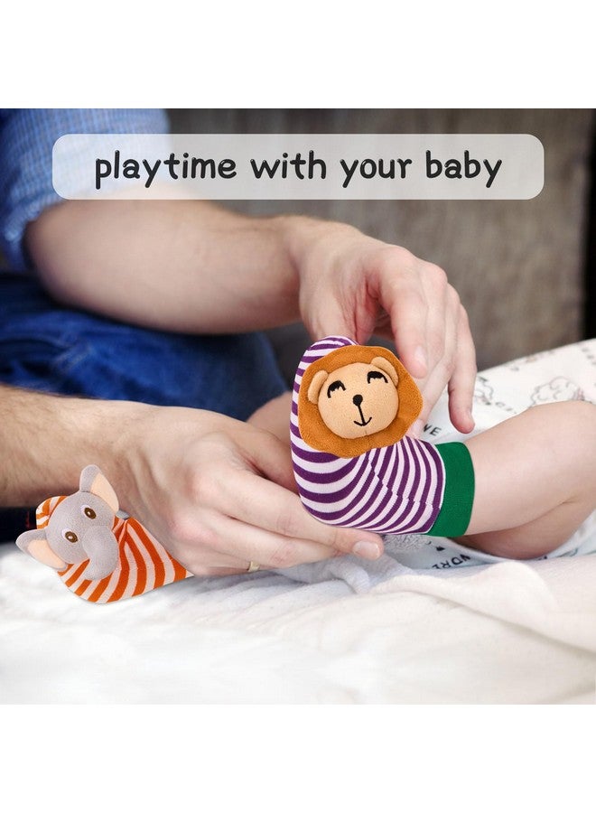 Yeeeasy Baby Rattle Cotton Socks and Wrist Rattle Strap Set, Infant Toys 0 3 6 9 12 Months, Baby Gifts for Boys and Girls, Develop Babies Sensory Toys - Image 3