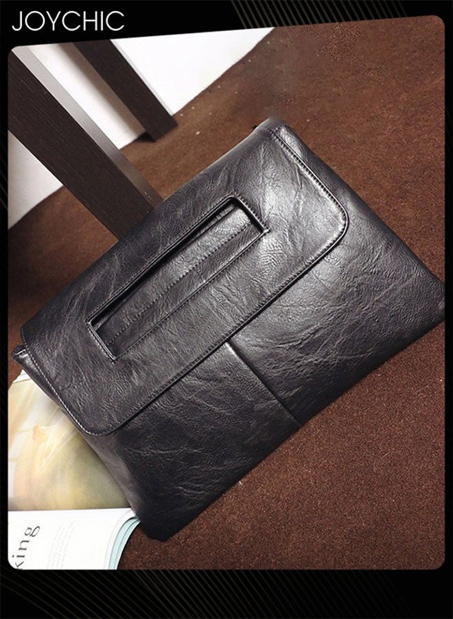 Joychic محفظة كلاتش كلاسيكية ريترو بلون موحد، محفظة عملات ذات سعة كبيرة بتصميم محكم، حقيبة نسائية عصرية للحمولة - Image 3