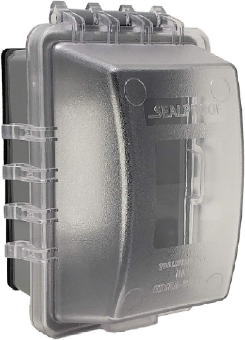 Sealproof Deep Base for Vinyl Siding and Recessed Surfaces While In Use Lockable 1-Gang Outdoor Exterior Outlet Cover | Horizontal/Vertical Weatherproof Extra Duty Bubble Cover - Image 1