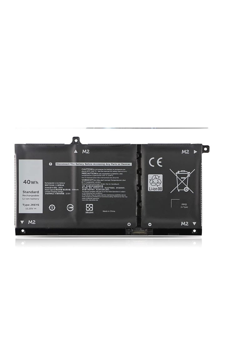 Terabyte REPLACEMENT K6Y6 Laptop Battery Compatible for Dell Latitude 3410 3510 Vostro 5300 5401 5501 Inspiron 5300 5401 5408 5501 5508 5400 7405 7300 7500 2-in-1 Silver C5KGSeries 6 CF5RH H5CKD 11.25V 40Wh 3Cell - Image 1