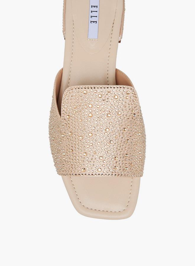ELLE Women Embellished Slip-On Sandals - Image 4