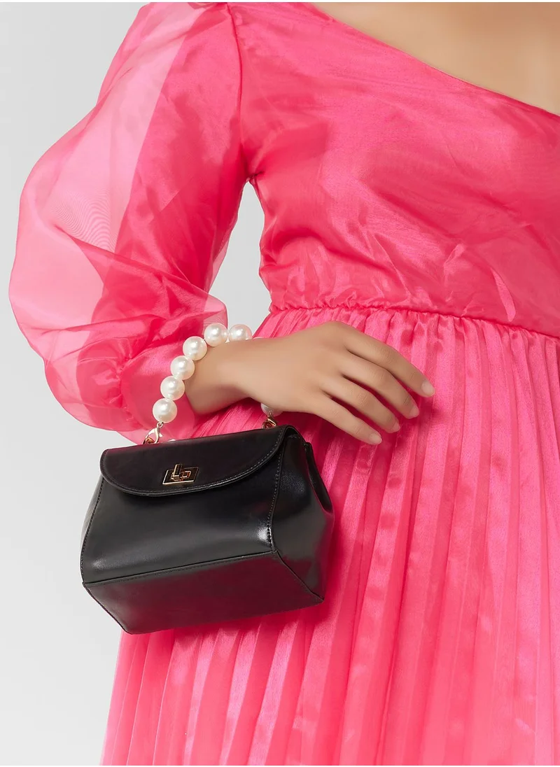ELLA Satchel Bag With Pearl Handle