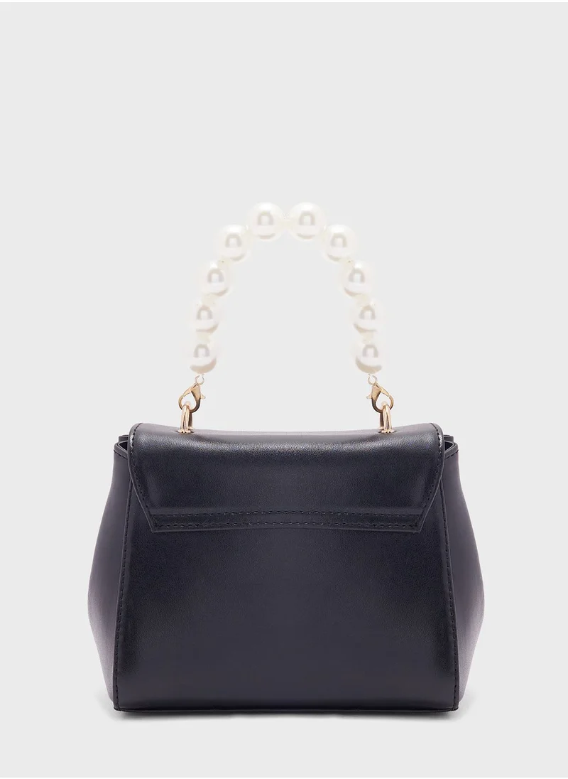 ELLA Satchel Bag With Pearl Handle