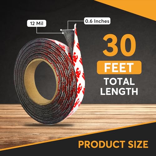 CHUNNIAO 0.012" Thin Magnetic Tape 1 Roll (30'L x 0.6" W),Adhesive Backed Strips for Photo Paper,Pictures Display On Fridge,White Board,Weak Magnets for ONLY Lightweight Craft - Image 2