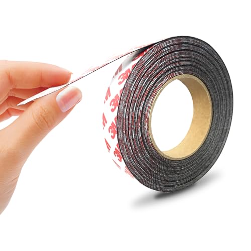 CHUNNIAO 0.012" Thin Magnetic Tape 1 Roll (30'L x 0.6" W),Adhesive Backed Strips for Photo Paper,Pictures Display On Fridge,White Board,Weak Magnets for ONLY Lightweight Craft - Image 1