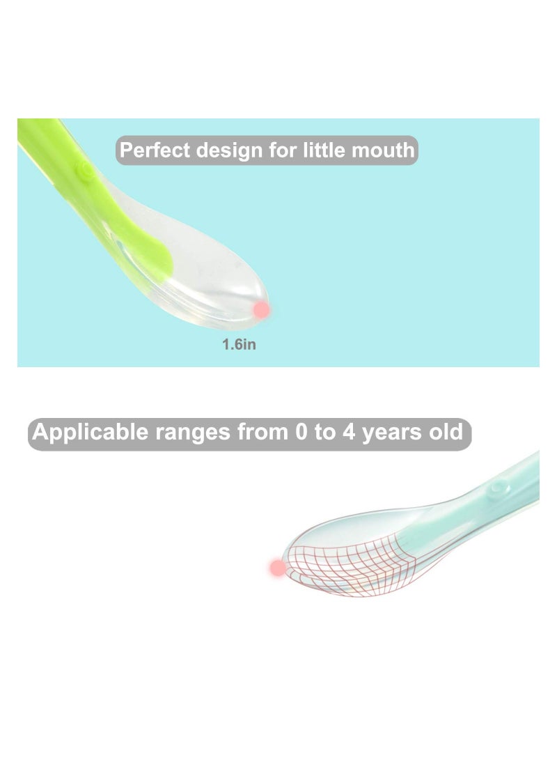 Y&D Baby Spoons, Silicone Soft Spoon, Infant Safety Spoons for Feeding Weaning, Training Kids Toddlers Children and Infants (6 Pack) - Image 5