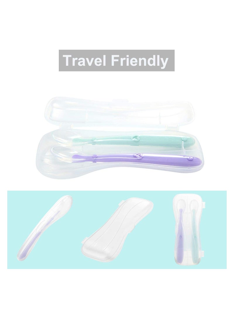 Y&D Baby Spoons, Silicone Soft Spoon, Infant Safety Spoons for Feeding Weaning, Training Kids Toddlers Children and Infants (6 Pack) - Image 3