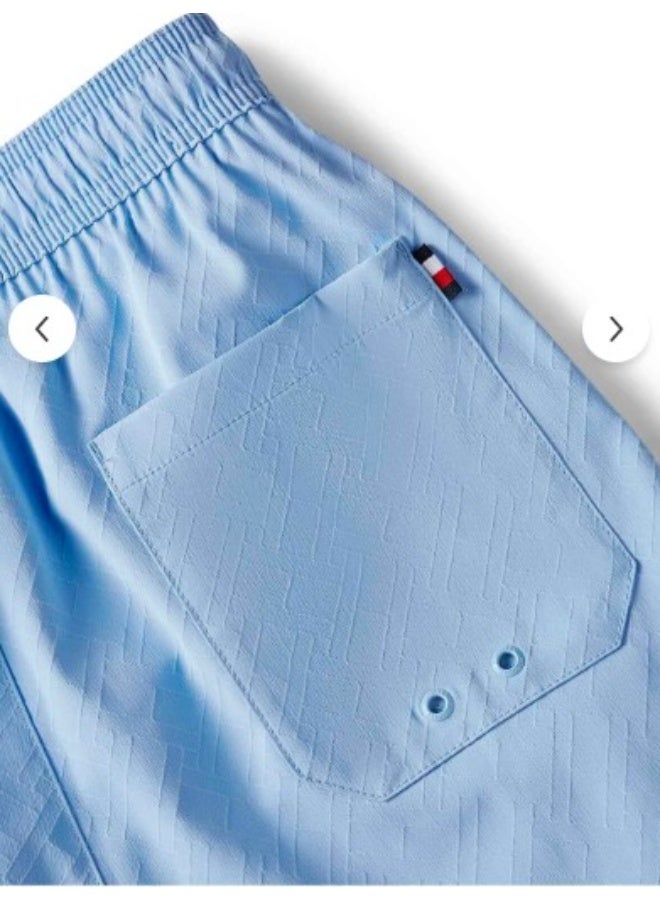 TOMMY HILFIGER Essential Flag Jacquard Mid Length Swim Shorts - Image 4