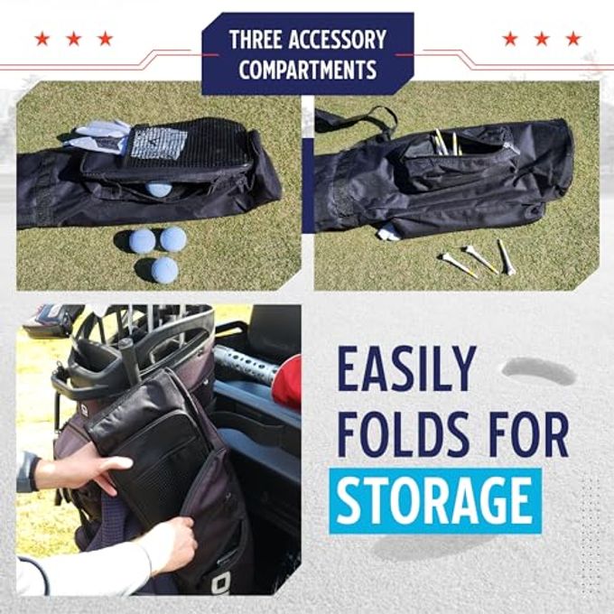 Murray Sporting Goods Golf Sunday Bag | Black Lightweight Travel Carry Sunday Golf Bag With Cushioned Shoulder Strap For Driving Range Practice Easy Transport For Beginners, Youth, Adult Or Seniors - Image 2