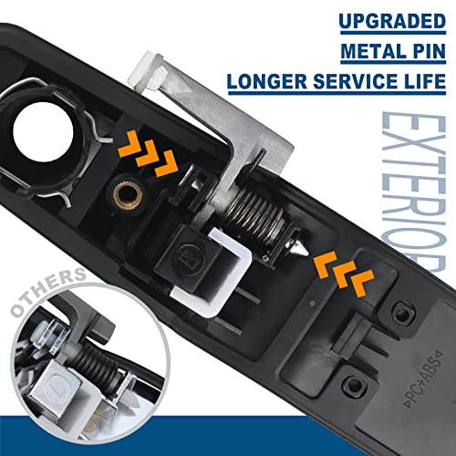 APPERFiT Upgraded Exterior Door Handles Black Compatible with 2007-2013 Chevy Chevrolet Silverado 1500 2500 3500 Suburban Tahoe Avalanche, GMC Sierra Yukon, Cadillac Escalade - Image 2